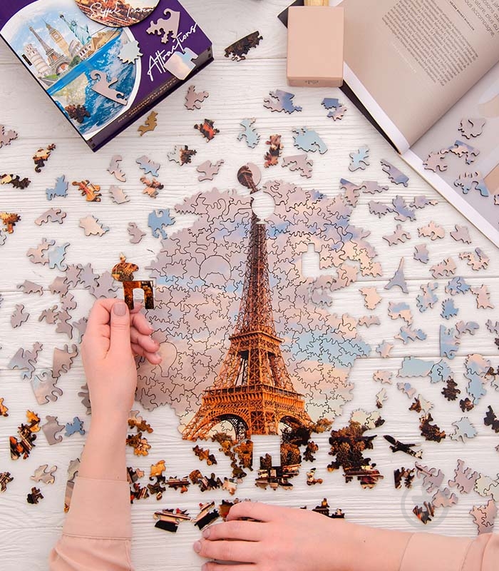 Пазл деревянный Эйфелева башня 30 см PuzzleUp - фото 2 Пазл деревянный Эйфелева башня 30 см PuzzleUp - фото 2