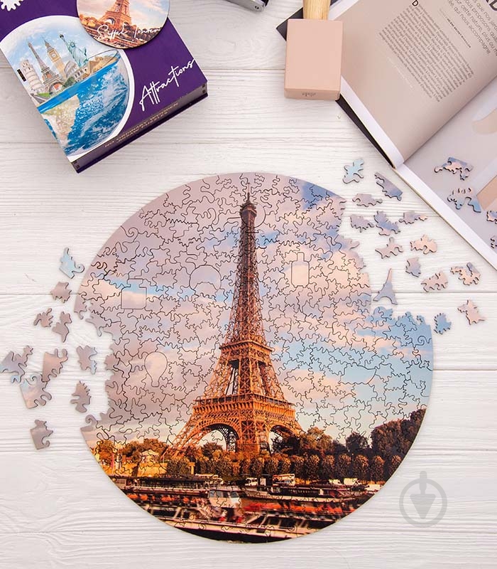 Пазл деревянный Эйфелева башня 30 см PuzzleUp - фото 1 Пазл деревянный Эйфелева башня 30 см PuzzleUp - фото 1