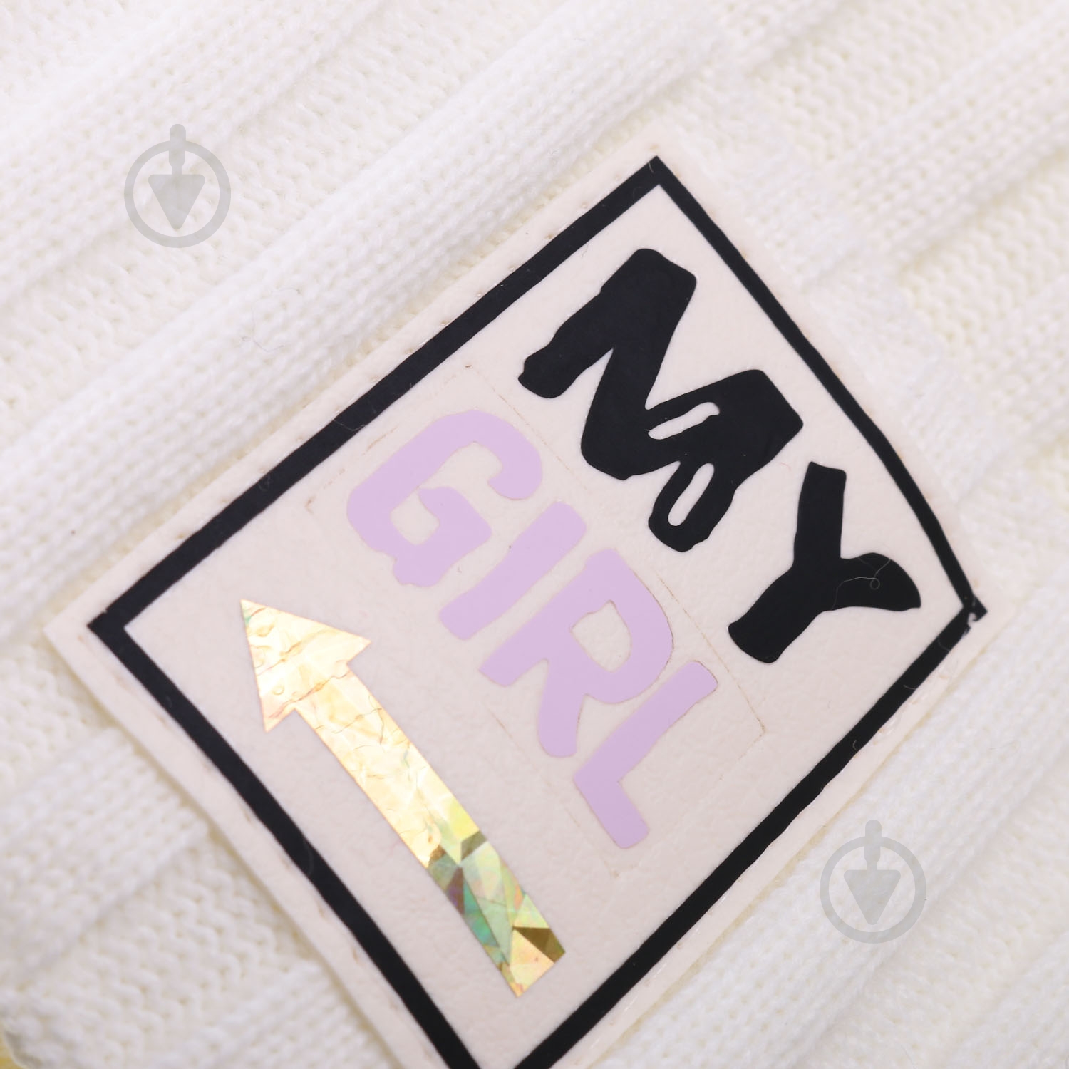 Шапочка детская для девочки Kraft+ р.52-54 молоко 2014 - фото 3