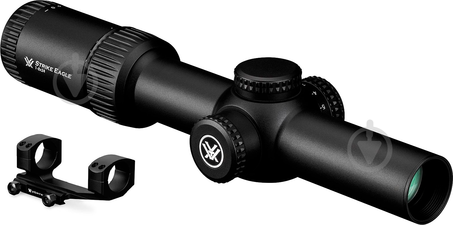 Приціл оптичний Vortex Strike Eagle 1-8x24 + моноблок Viper Extended Cantilever - фото 1 Приціл оптичний Vortex Strike Eagle 1-8x24 + моноблок Viper Extended Cantilever - фото 1