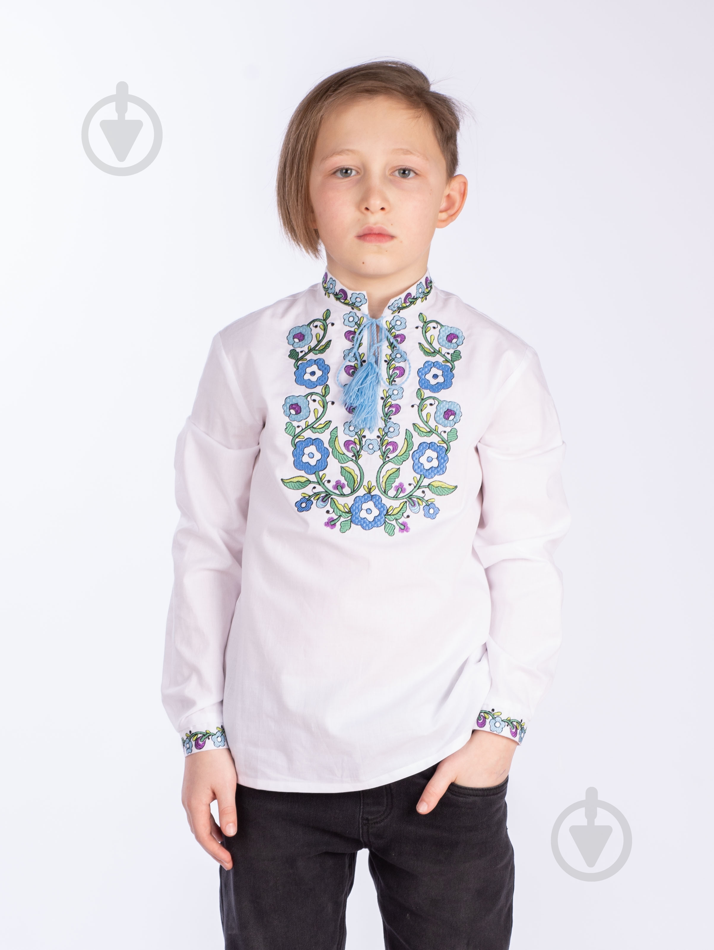 Вишиванка дитяча Едельвіка 47-23/00 р.158 білий - фото 1