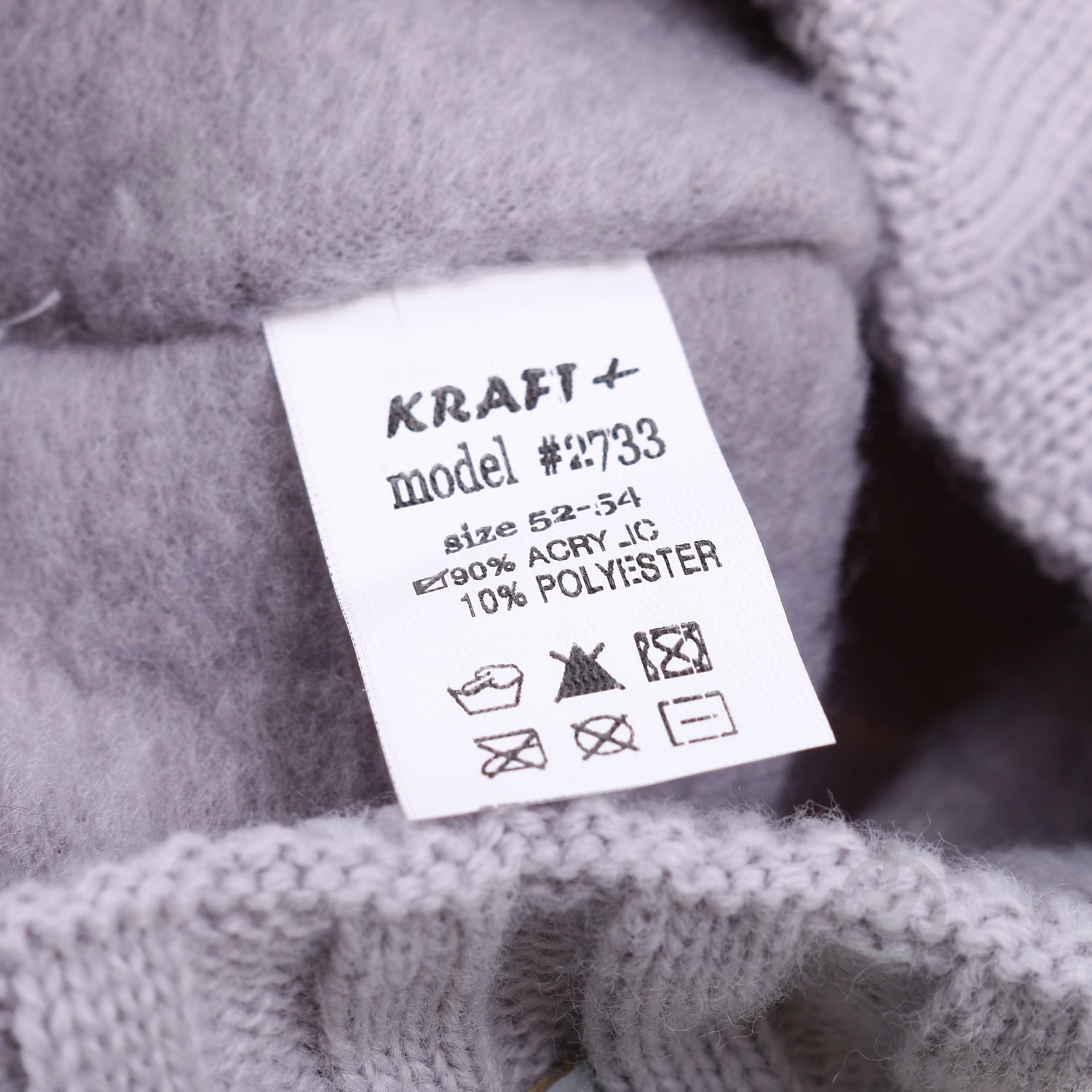 Шапочка детская для девочки Kraft+ р.52-54 серый 1835 - фото 4