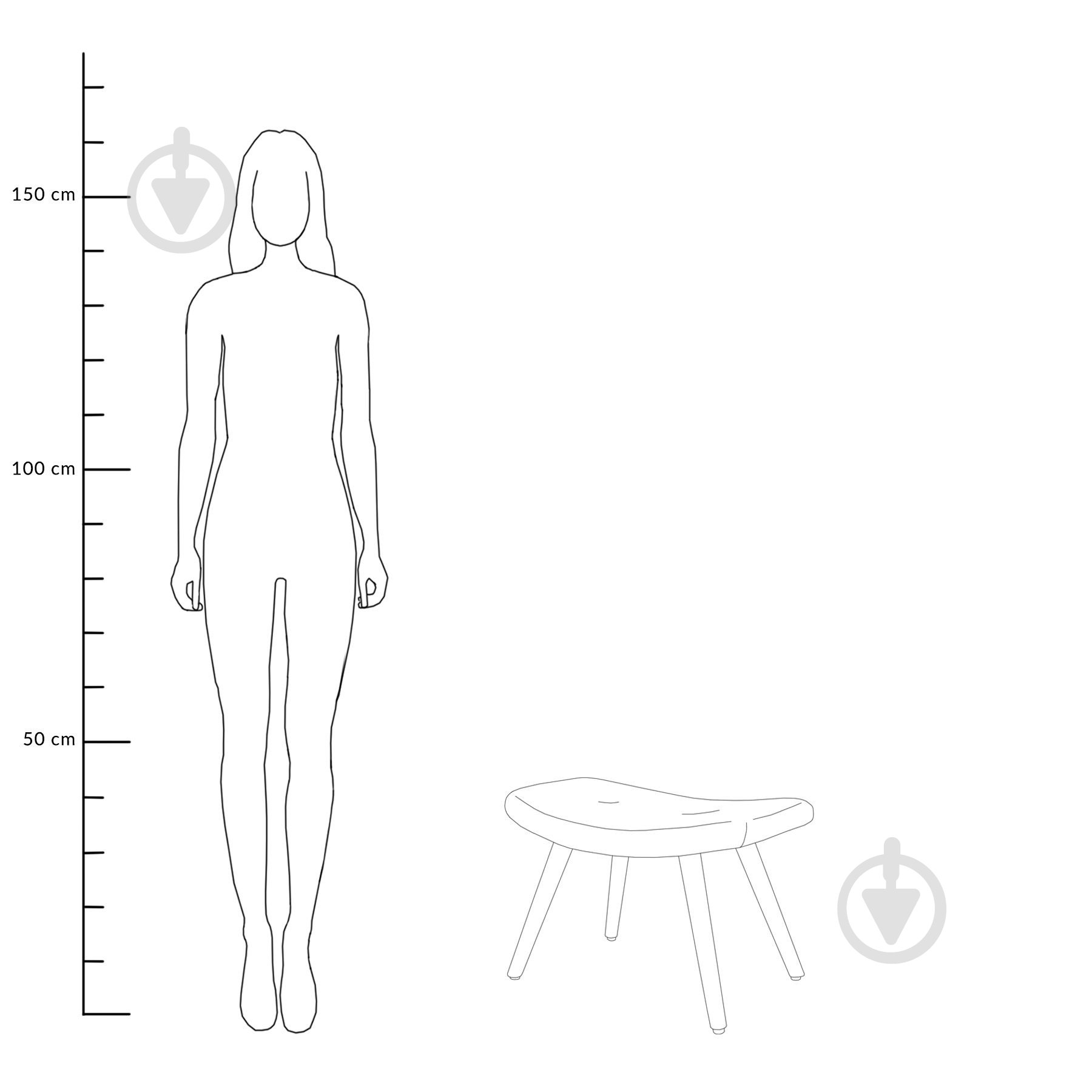 Подставка для ног Homla Moss темно-синий - фото 4