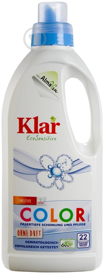 Гель для машинного прання Klar EcoSensitive Color 1 л - фото 1 Гель для машинного прання Klar EcoSensitive Color 1 л - фото 1