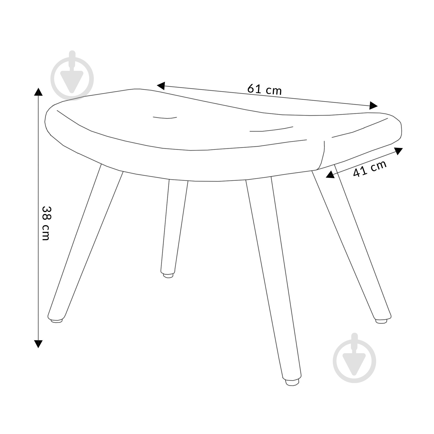 Подставка для ног Homla Moss черный - фото 4