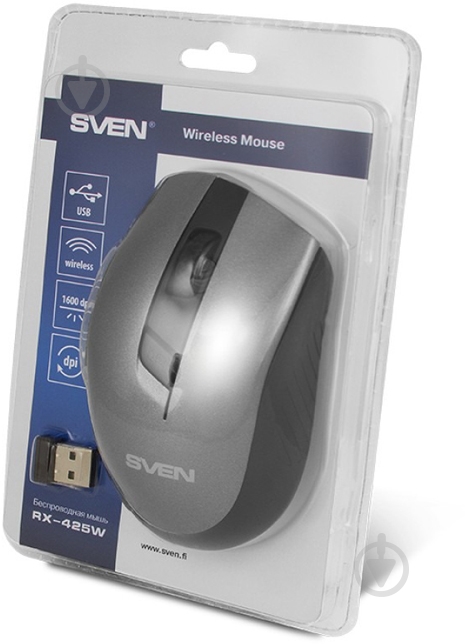 Мышка Sven RX-425W gray (530105) - фото 7