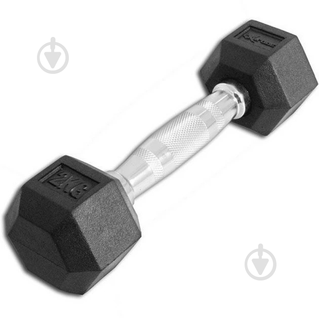 Гантель Explode PD-108-02 2 кг чорний - фото 1