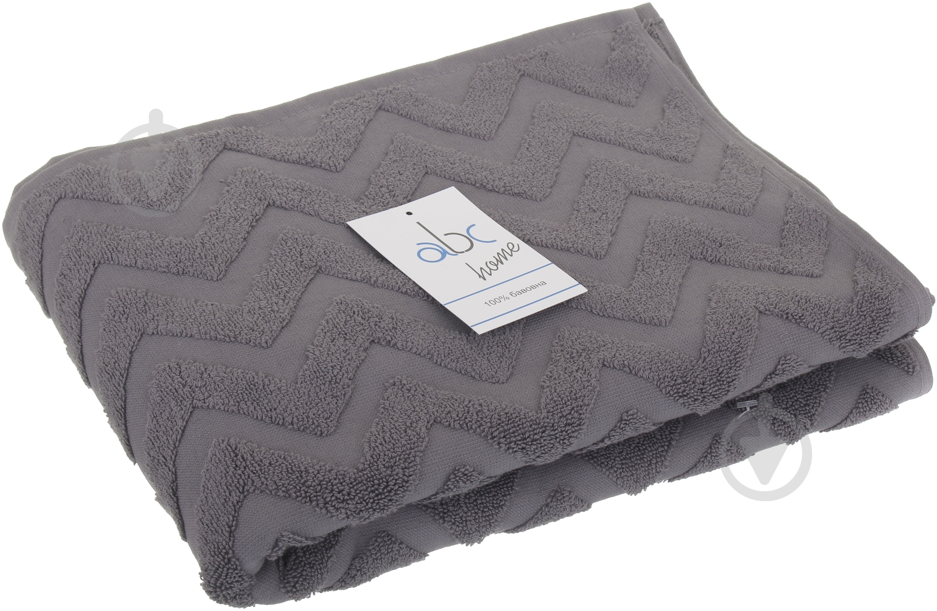Полотенце Zigzag 70x140 см серый ABC - фото 3