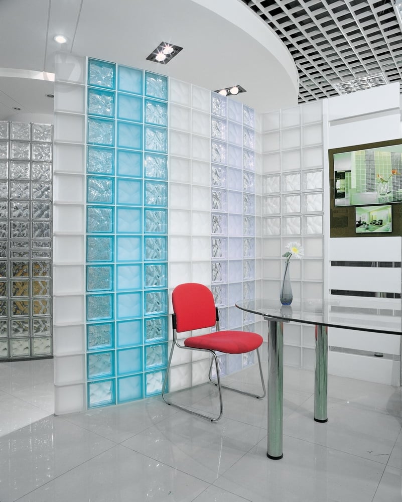 Склоблок Basic 190x190x80 Wave аквамарин - фото 3