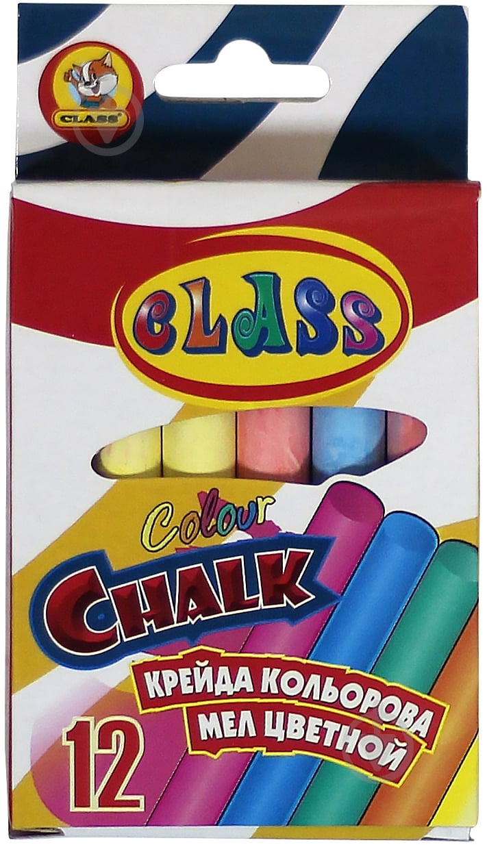 Мел цветной 12 шт. CLASS - фото 2