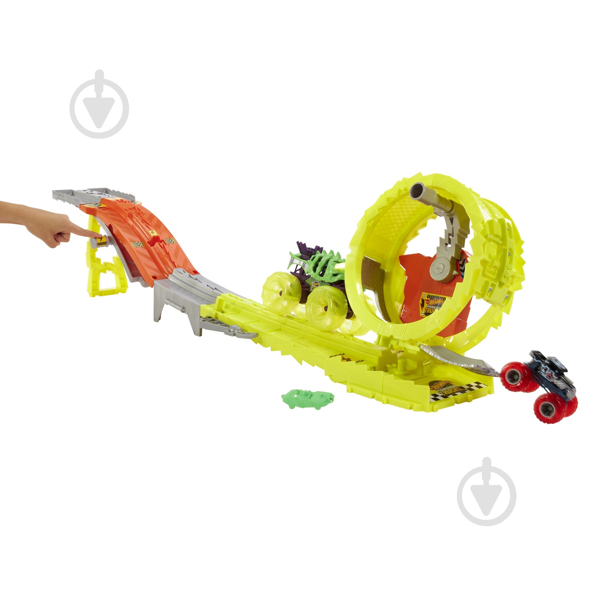 Набор Mattel "Заряжай и преследуй" серии "Power Smashers" Monster Trucks HXT05 - фото 2