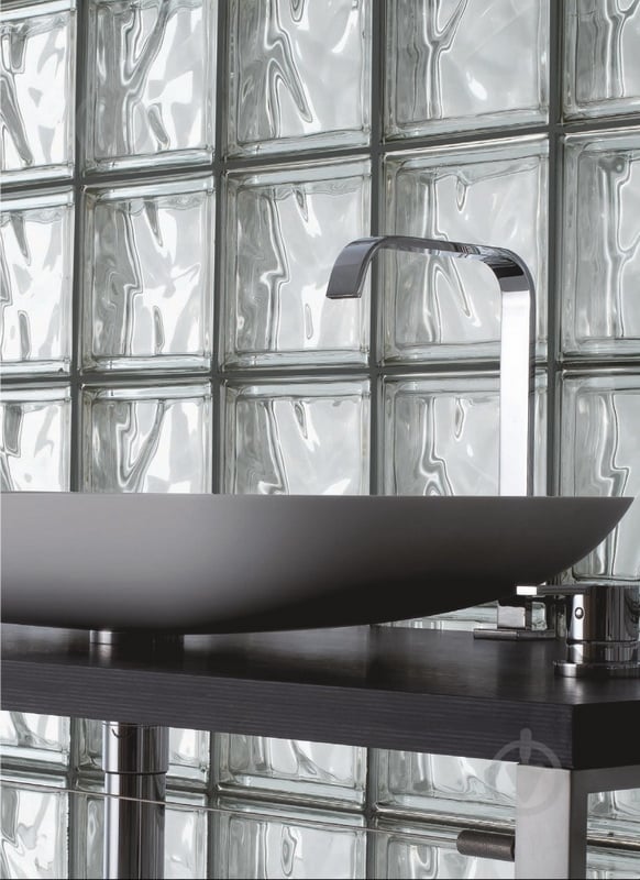 Склоблок Basic 190x190x80 Wave сірий - фото 3