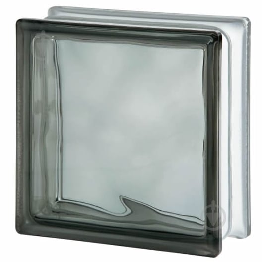 Склоблок Basic 190x190x80 Wave сірий - фото 1