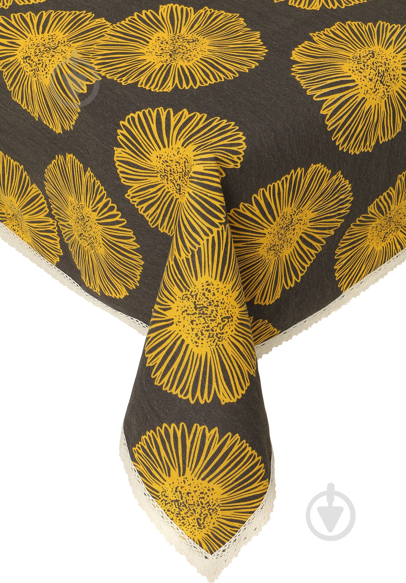 Скатерть Гербера 140x200 см желто-коричневый - фото 1 Скатерть Гербера 140x200 см желто-коричневый - фото 1