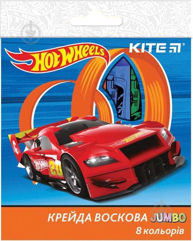 Крейда воскова Hot Wheels НW17-076, 8 шт. KITE - фото 1