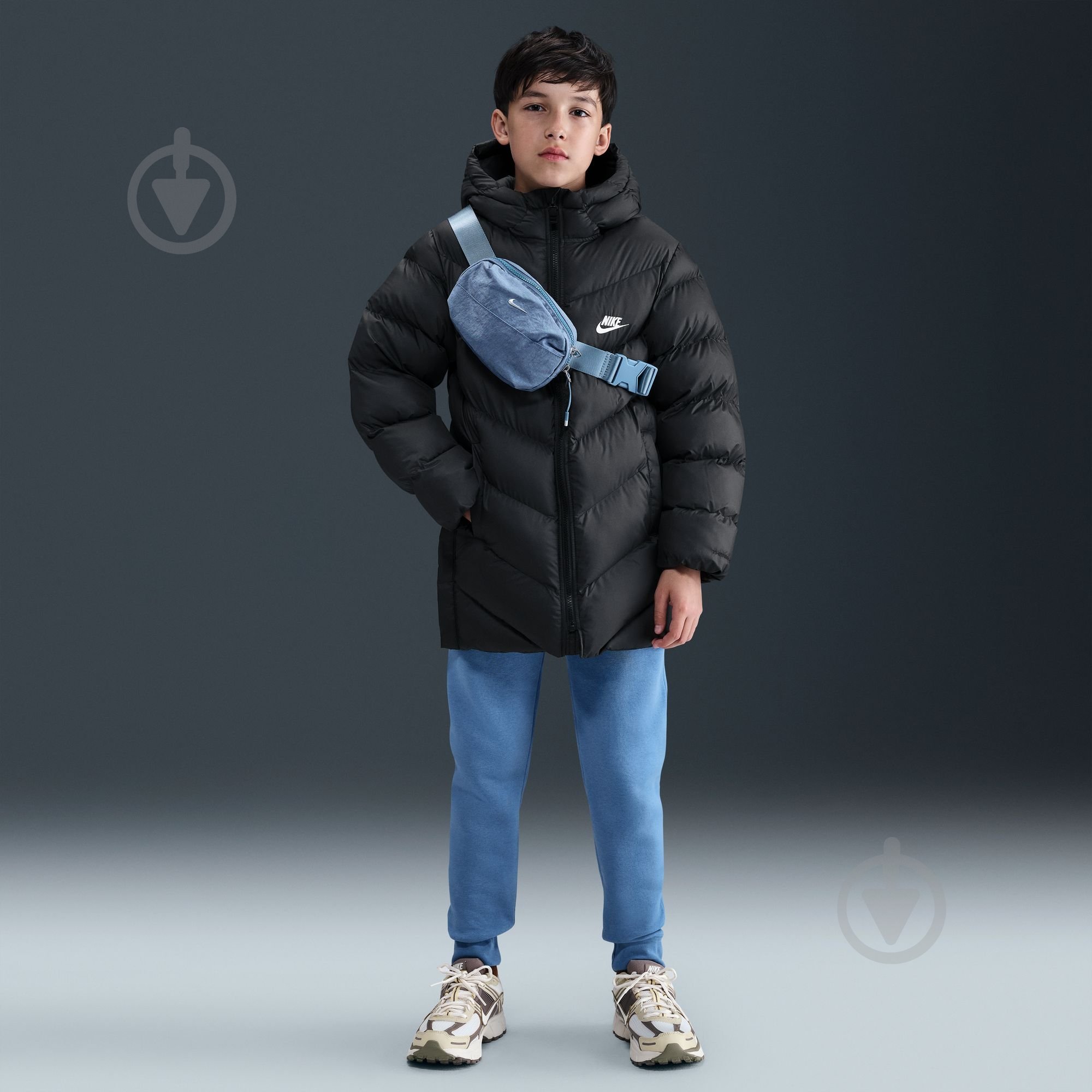 Куртка унисекс Nike Sportswear All Day Play Older Kids' Puffer Jacket р.146 черный HJ2722-010 - фото 9