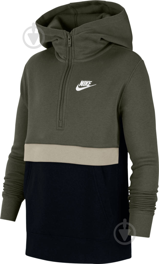 Джемпер Nike B NSW CLUB HZ CQ4297-325 р. M зеленый - фото 1
