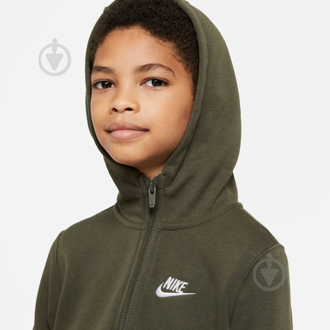 Джемпер Nike B NSW CLUB HZ CQ4297-325 р. M зеленый - фото 7