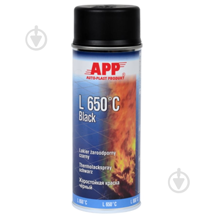 Краска аэрозольная L650*C Black Spray черный APP 400 мл - фото 1