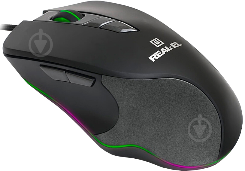 Мишка Real-el RM-780 RGB USB Black - фото 4