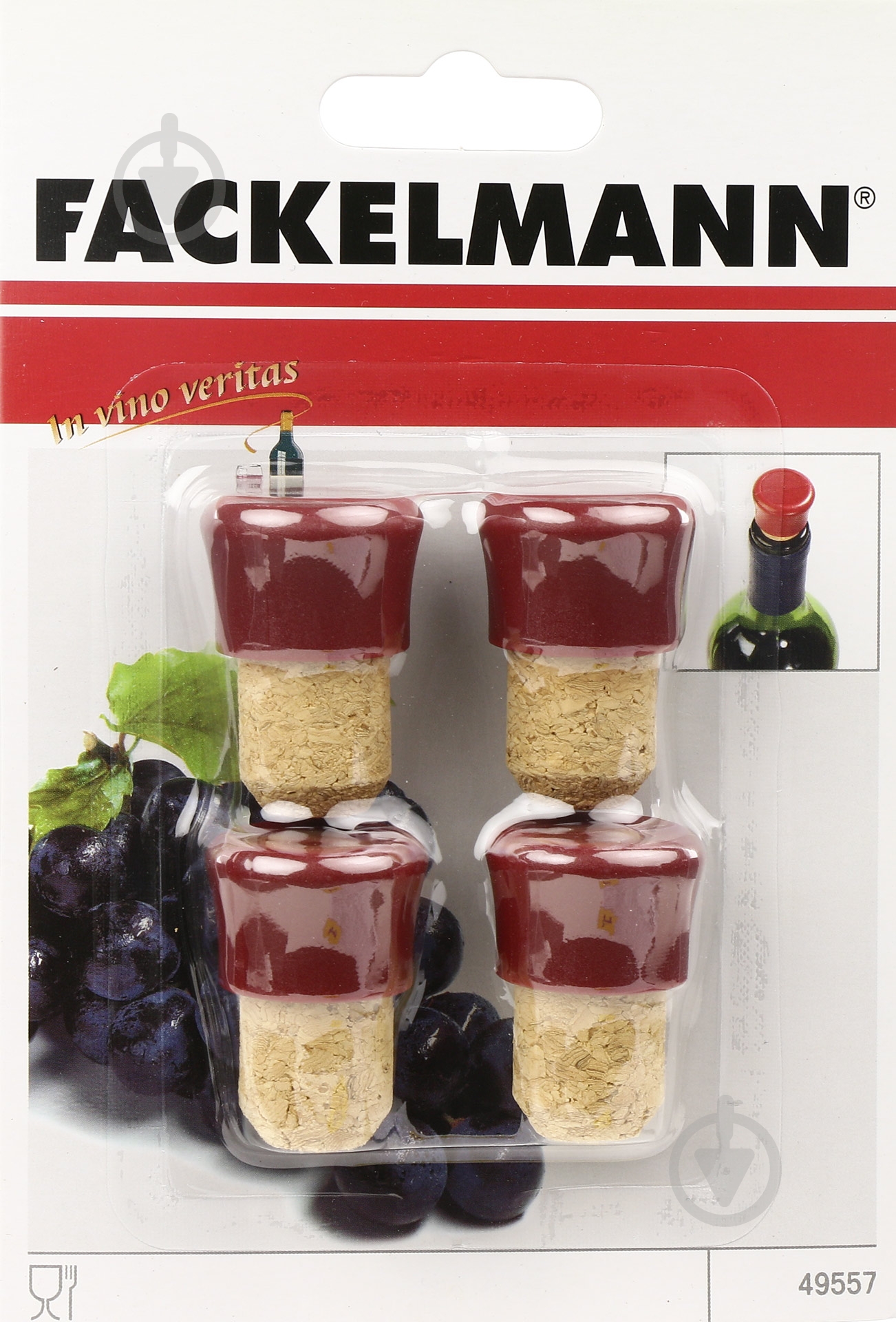 Набор пробок для бутылок Fackelmann 4 шт. 49557 - фото 3 Набор пробок для бутылок Fackelmann 4 шт. 49557 - фото 3