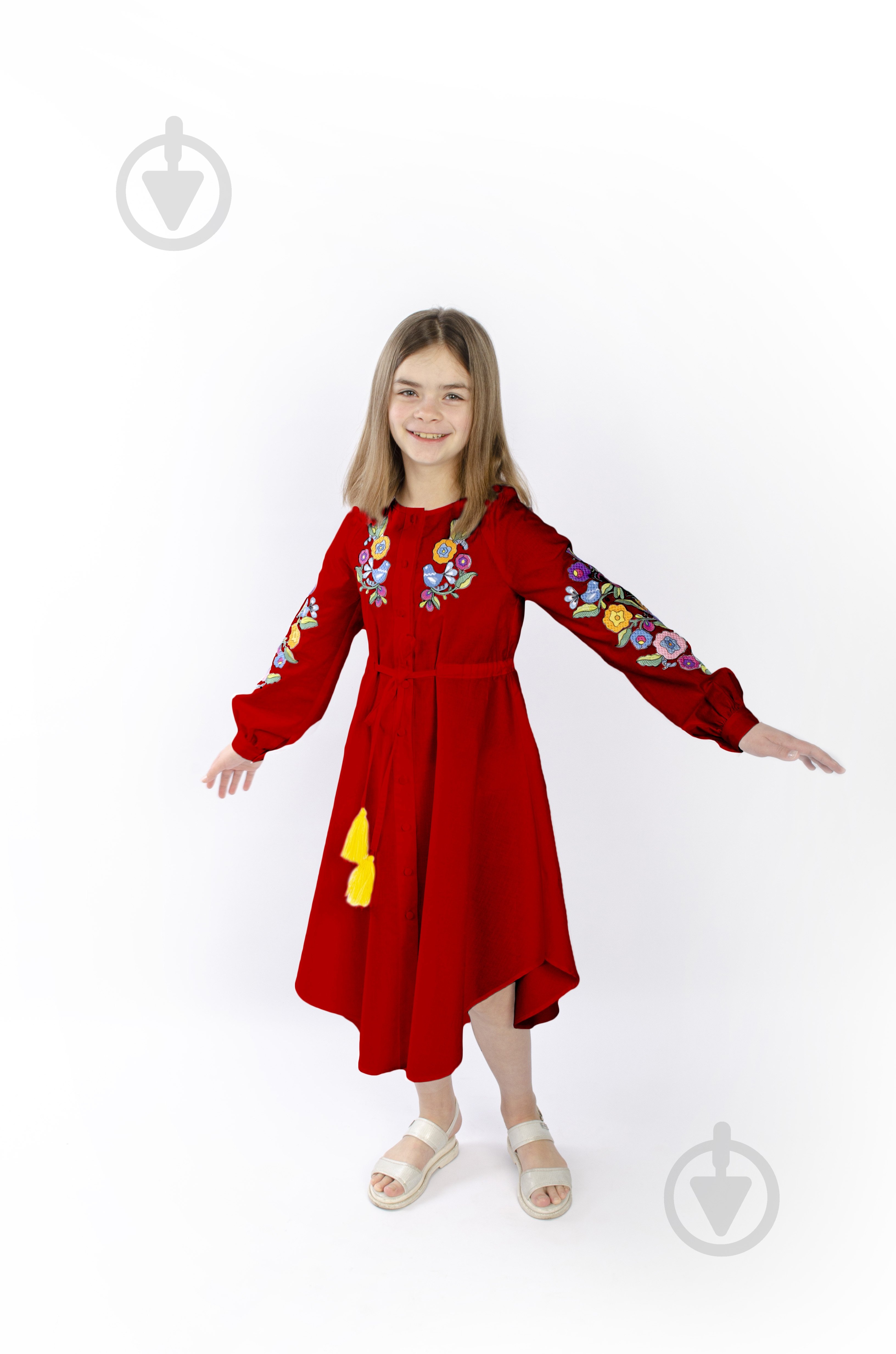 Платье Эдельвика 272-22/09 р.122 красный - фото 2