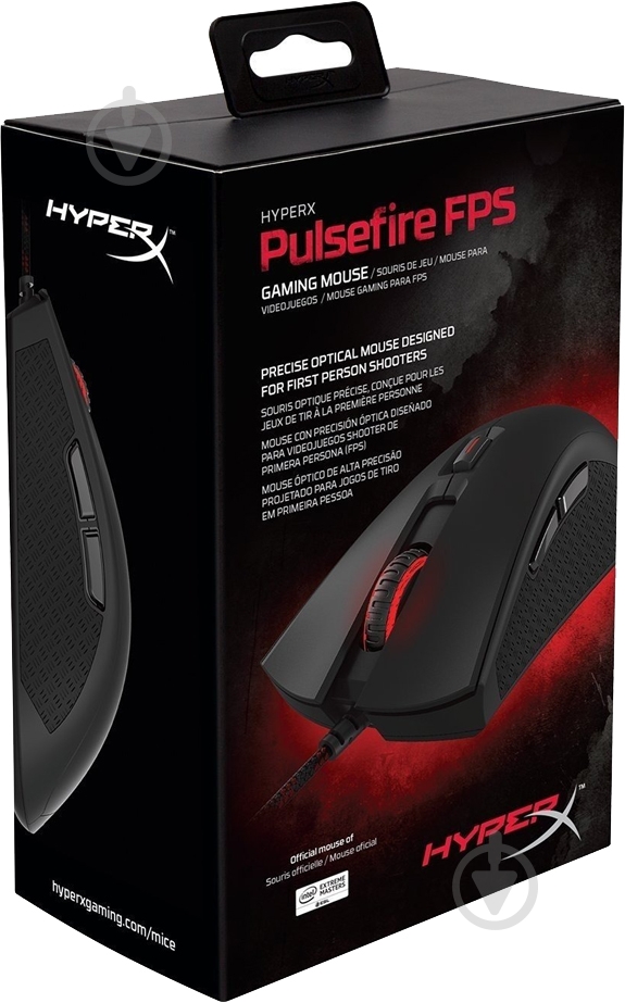 Мишка Kingston HyperX Pulsefire FPS black (HX-MC001A/EM) USB - фото 5 Мишка Kingston HyperX Pulsefire FPS black (HX-MC001A/EM) USB - фото 5