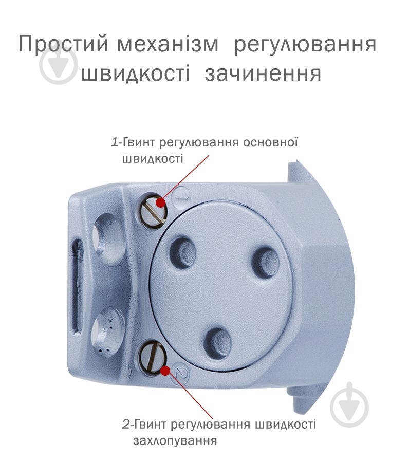 Доводчик дверной RYOBI D-1554 UNIV серый 80 кг - фото 3