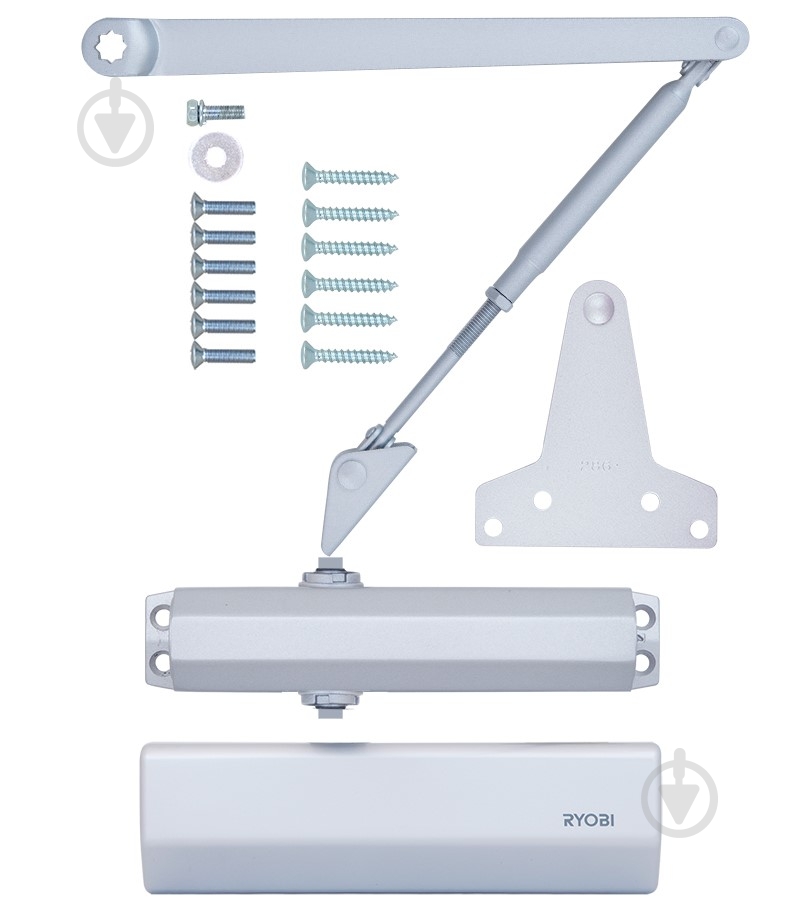 Доводчик дверной RYOBI D-1554 UNIV серый 80 кг - фото 4
