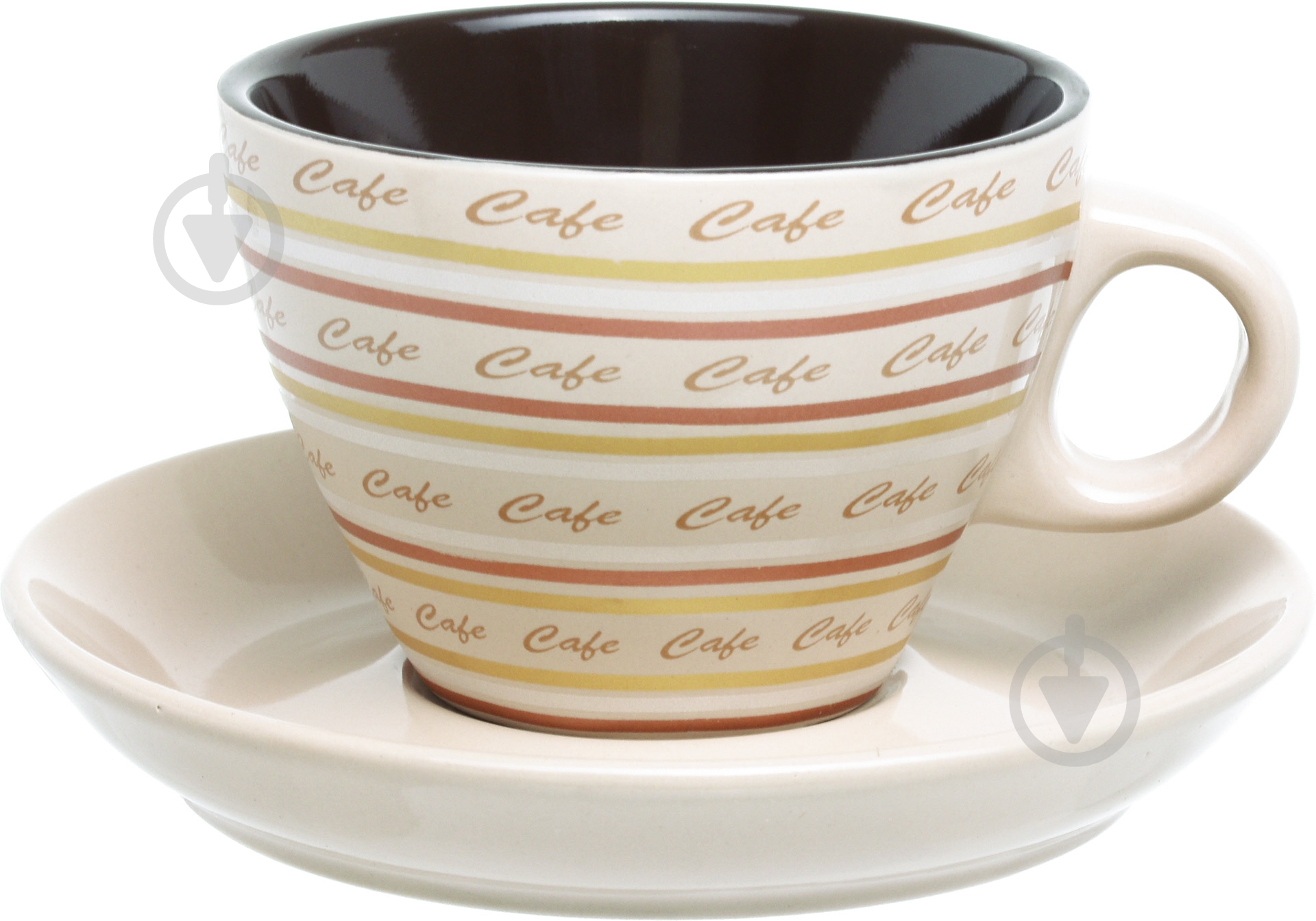 Чашка с блюдцем Coffee 200 мл капучино - фото 1