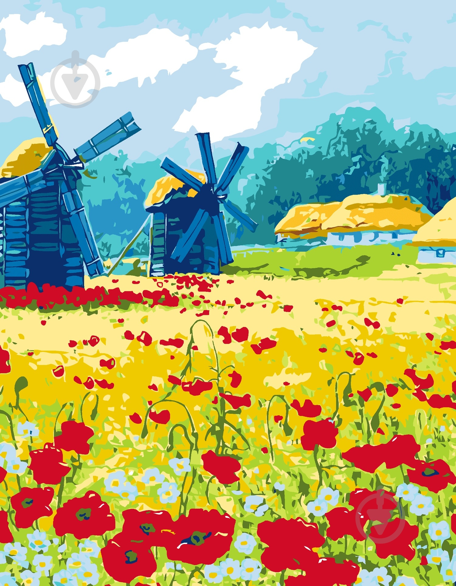 Картина по номерам Родное село 35x45 см Rosa Start - фото 1 Картина по номерам Родное село 35x45 см Rosa Start - фото 1