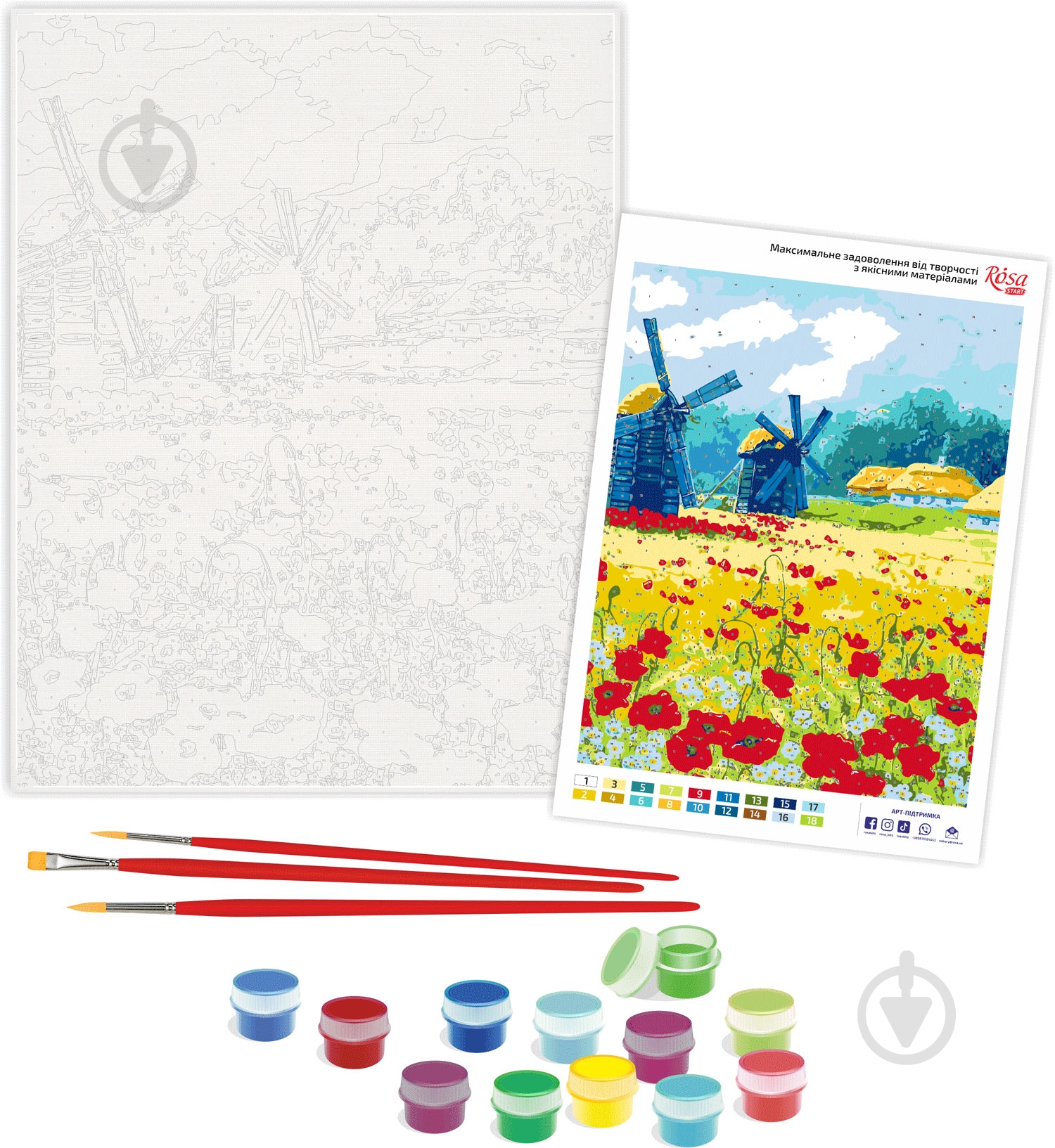 Картина по номерам Родное село 35x45 см Rosa Start - фото 3 Картина по номерам Родное село 35x45 см Rosa Start - фото 3