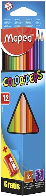 Набор карандашей 12 шт. с точилкой COLOR PEPS Maped - фото 1