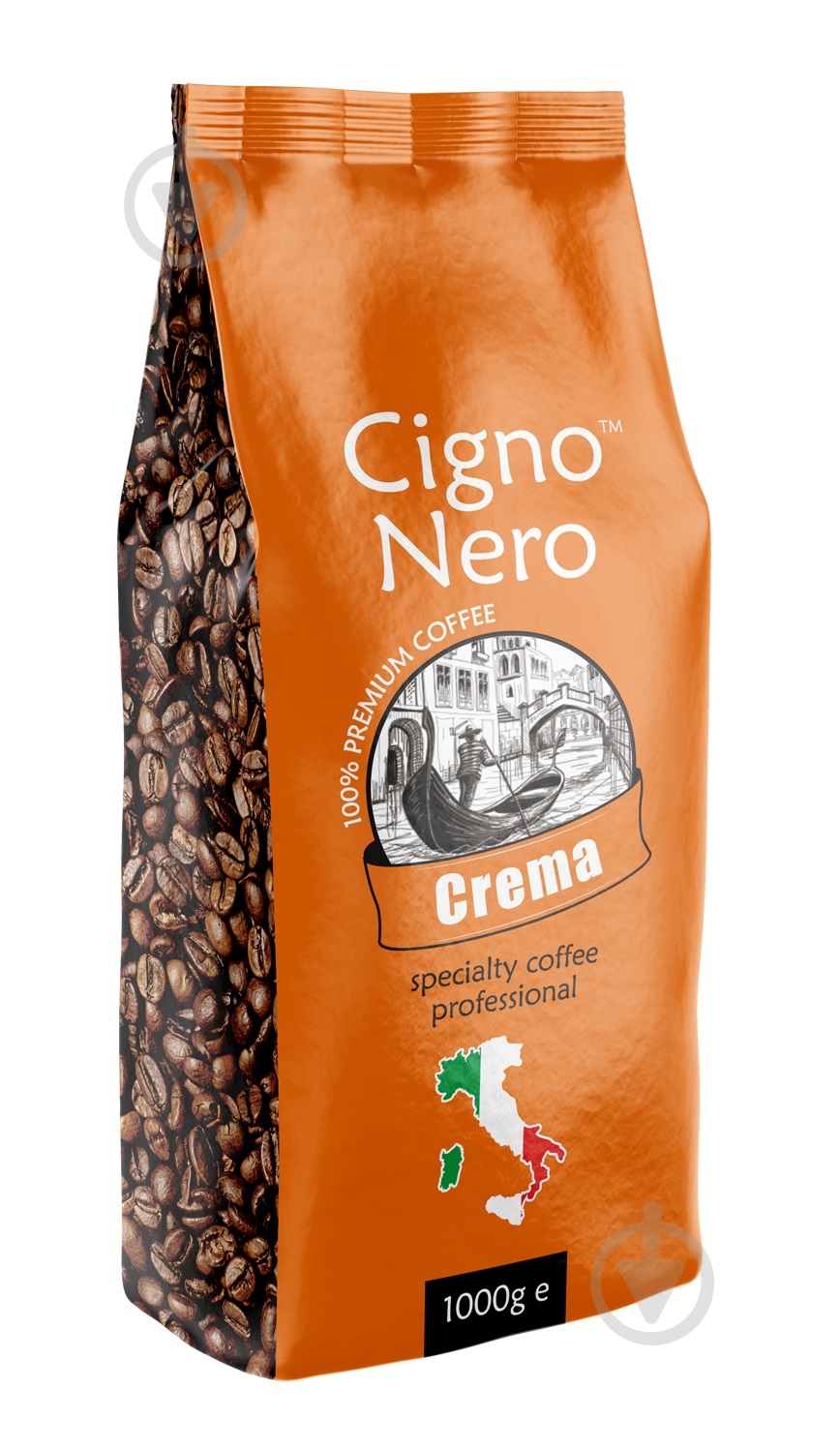 Кофе в зернах Cigno Nero Crema 1000 г - фото 1
