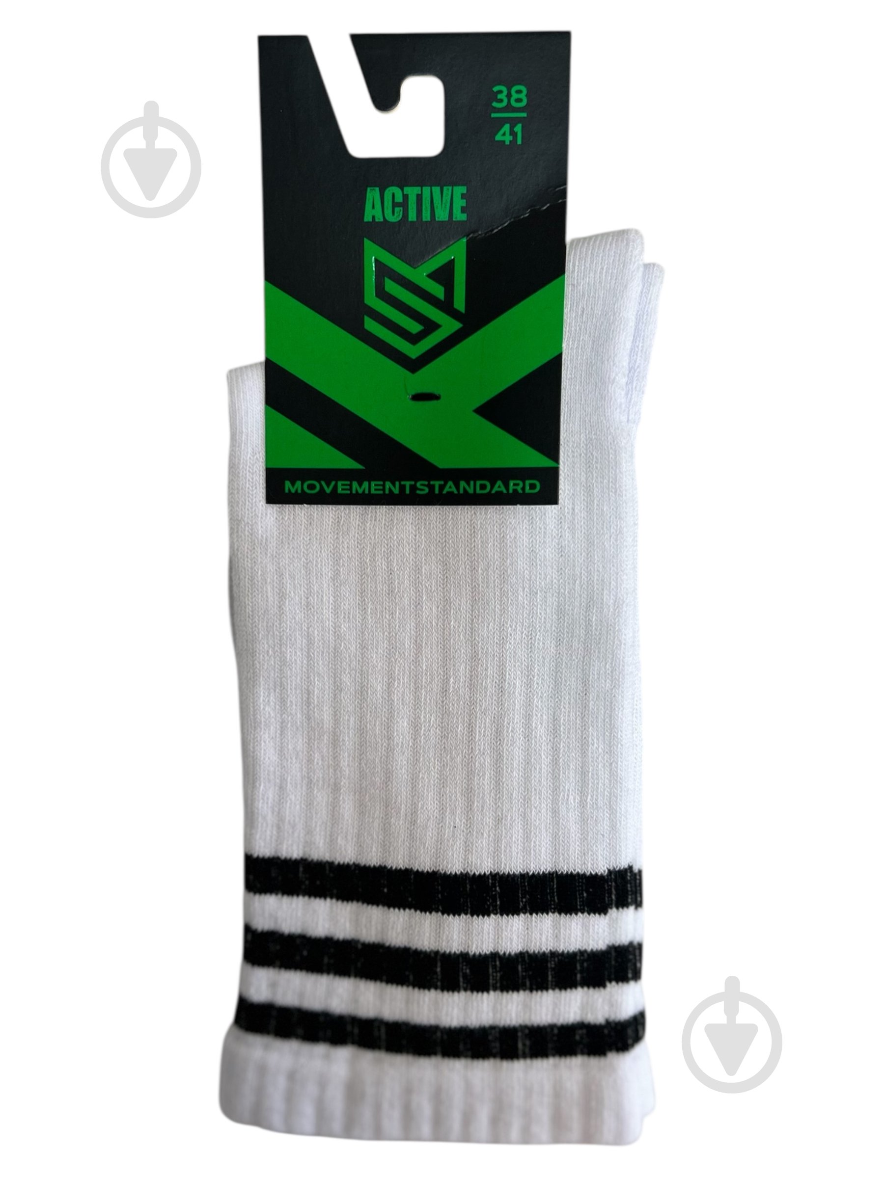 Шкарпетки MovementStandard MS M0350S Active 00 р.38-41 біло-чорний 1 шт. - фото 1 Шкарпетки MovementStandard MS M0350S Active 00 р.38-41 біло-чорний 1 шт. - фото 1