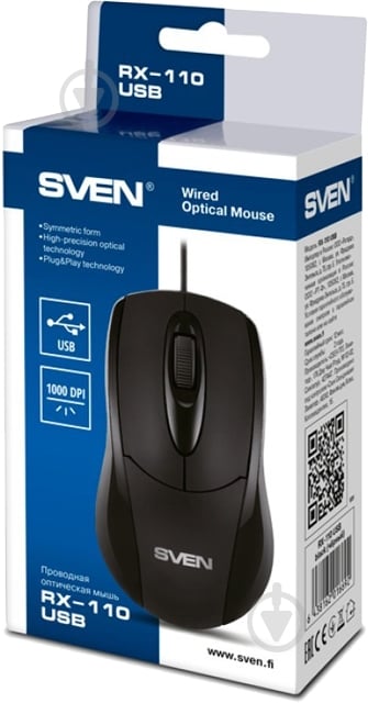 Мишка Sven RX-110 black USB - фото 4