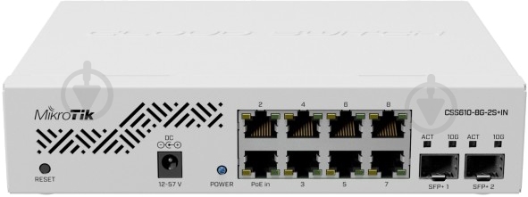 Коммутатор Mikrotik CSS610-8G-2S+IN - фото 1