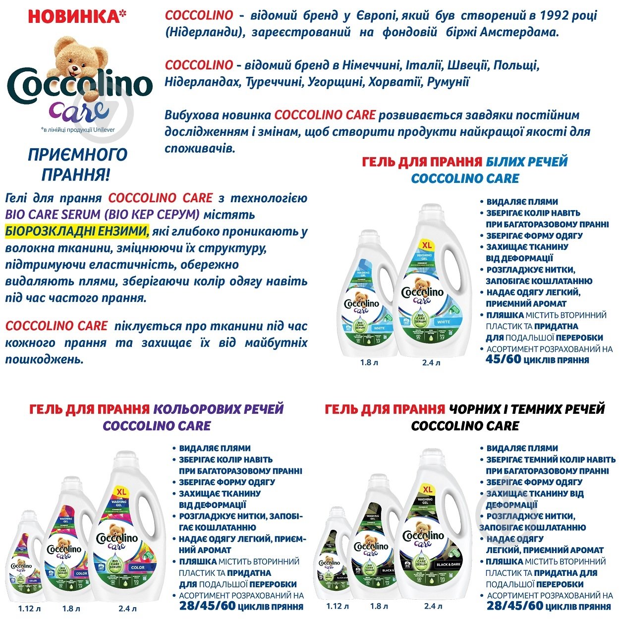 Гель для машинного та ручного прання Coccolino Color 1,8 л - фото 3