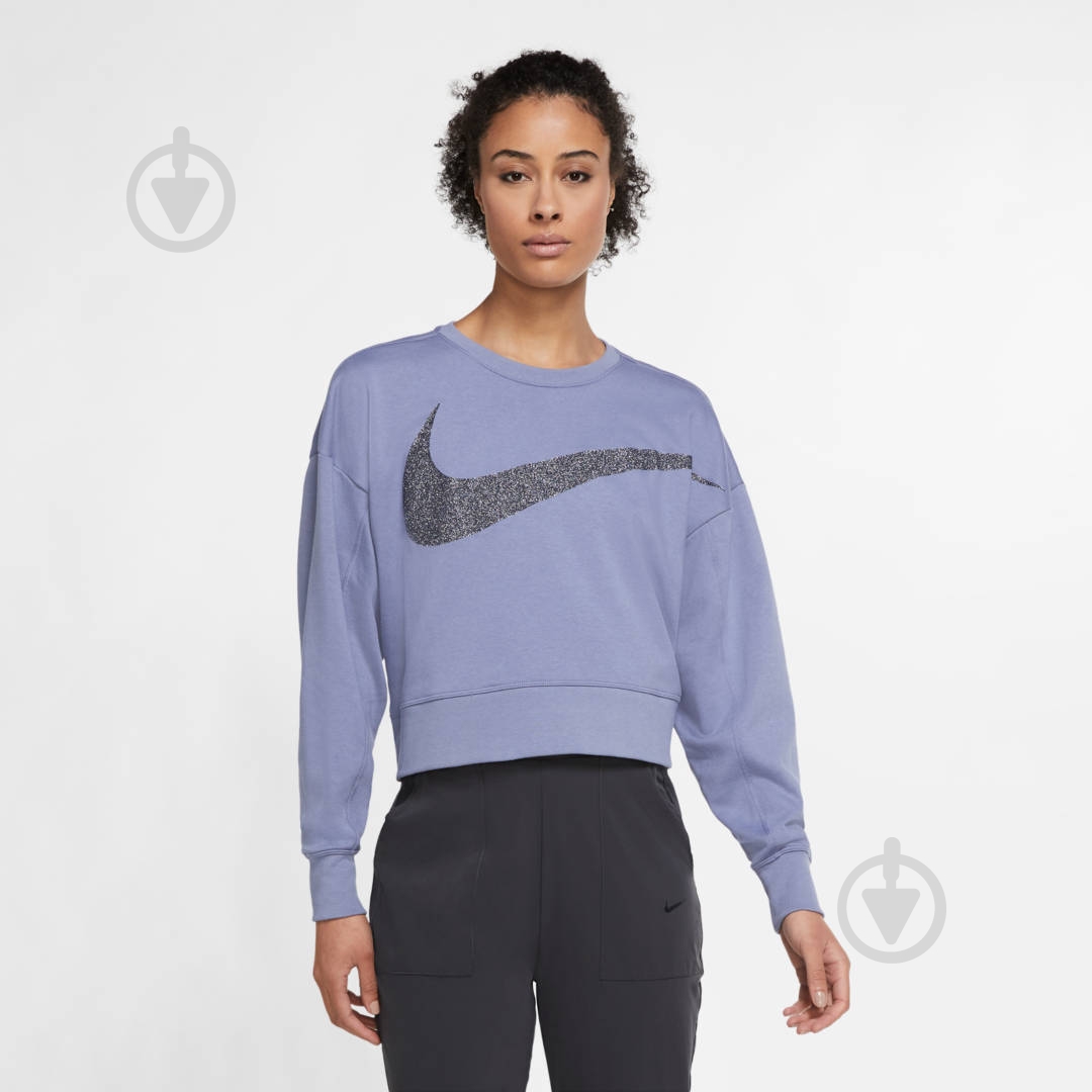 Джемпер Nike W NK DY GET FIT FC C PP1 SPRKL CU9014-482 р. M голубой - фото 2