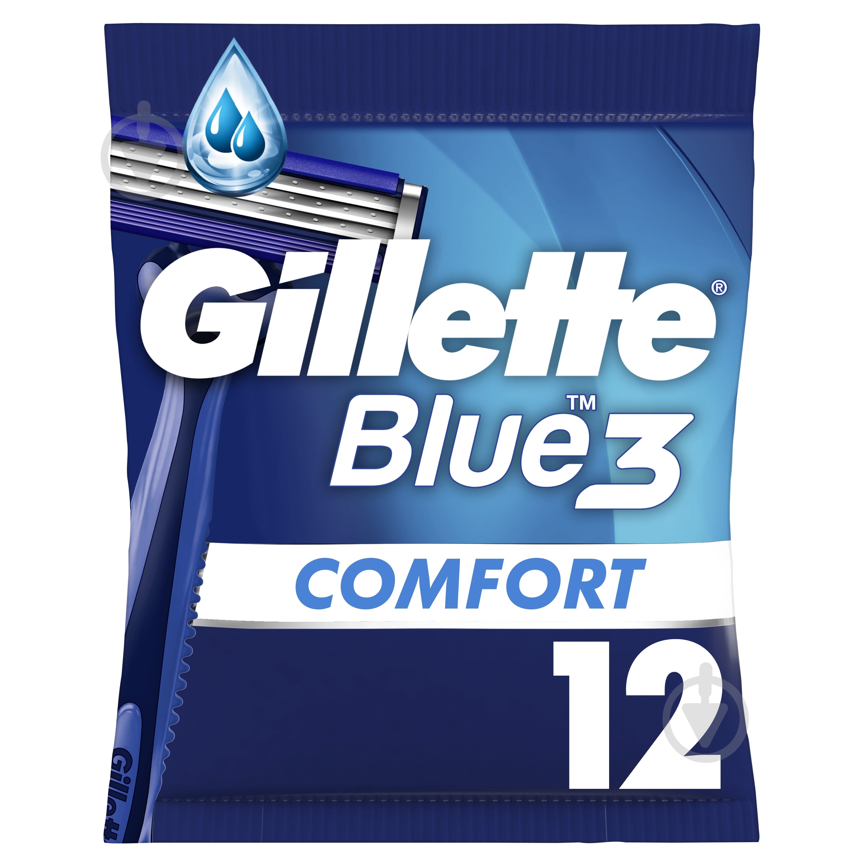 Станки одноразові GILLETTE Blue 3 Comfort 12 шт. - фото 1 Станки одноразові GILLETTE Blue 3 Comfort 12 шт. - фото 1