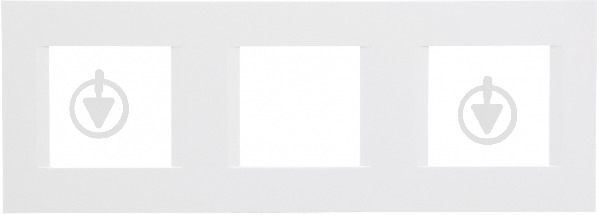 Рамка модульная TEM MODUL 3х2М горизонтальная белый 4324250 - фото 1