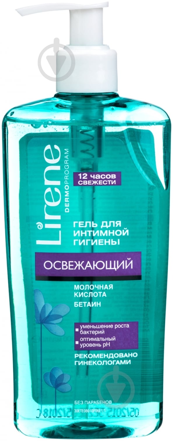 Гель для интимной гигиены Lirene Освежающий с молочной кислотой 300 мл - фото 1 Гель для интимной гигиены Lirene Освежающий с молочной кислотой 300 мл - фото 1