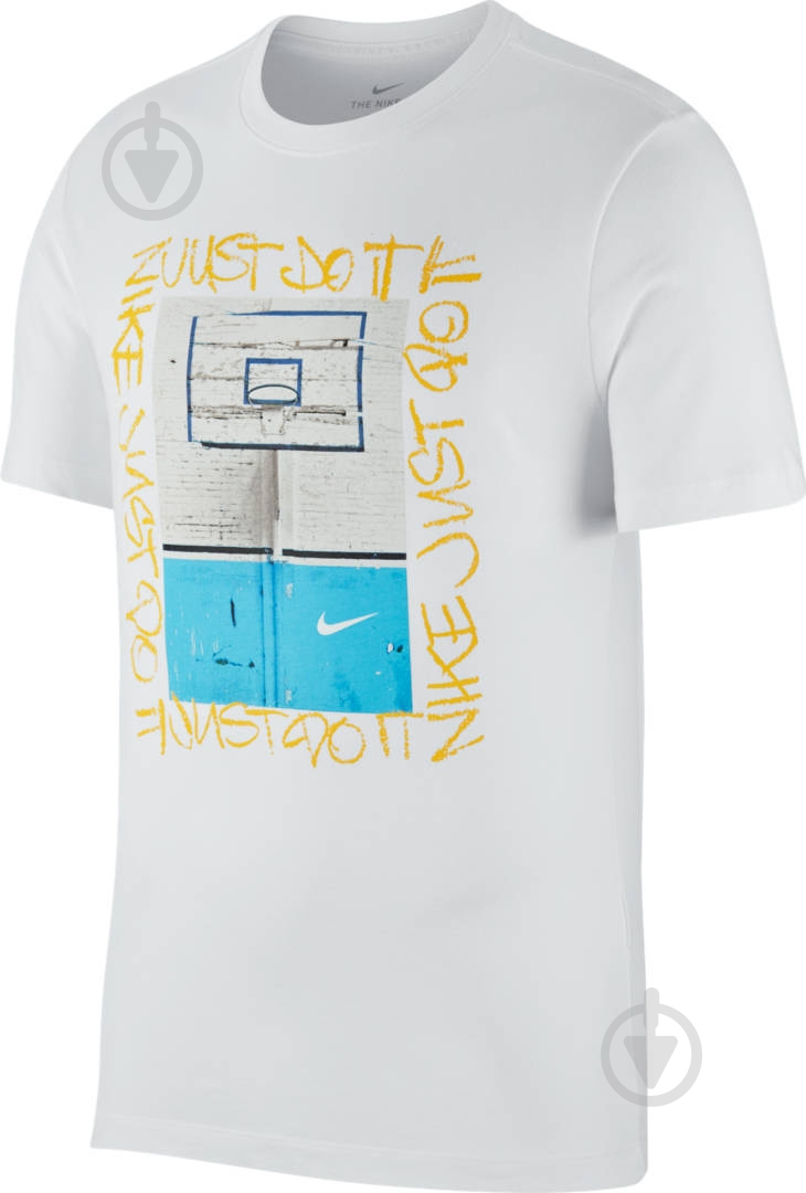 Футболка Nike M NK DRY TEE HOOP PHOTO CD1288-100 р.S білий - фото 1