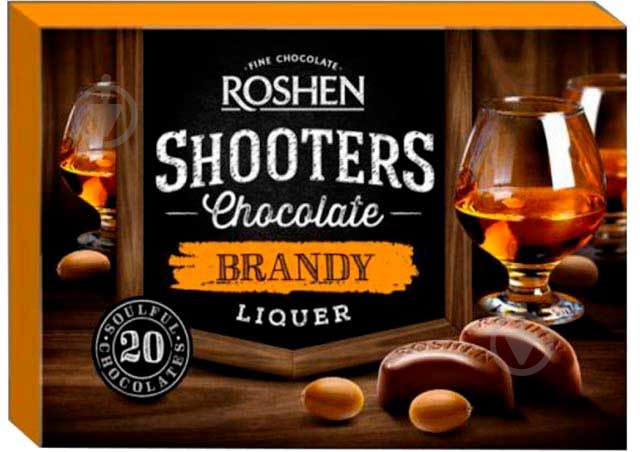 Конфеты Roshen Shooters с бренди-ликером 150 г (4823077618918) - фото 1