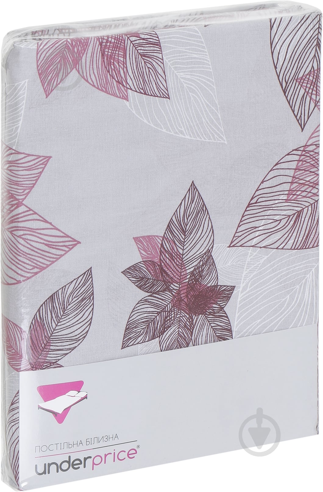 Комплект постільної білизни Leaf 1,5 рожевий із сірим UP! (Underprice) - фото 3 Комплект постільної білизни Leaf 1,5 рожевий із сірим UP! (Underprice) - фото 3