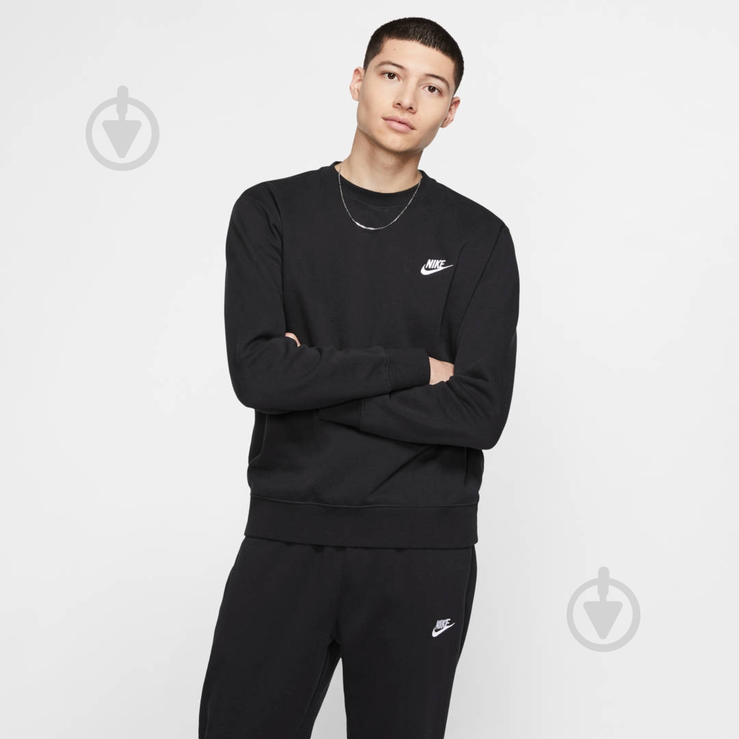 Свитшот Nike M NSW CLUB CRW BB BV2662-010 р. XL черный - фото 4