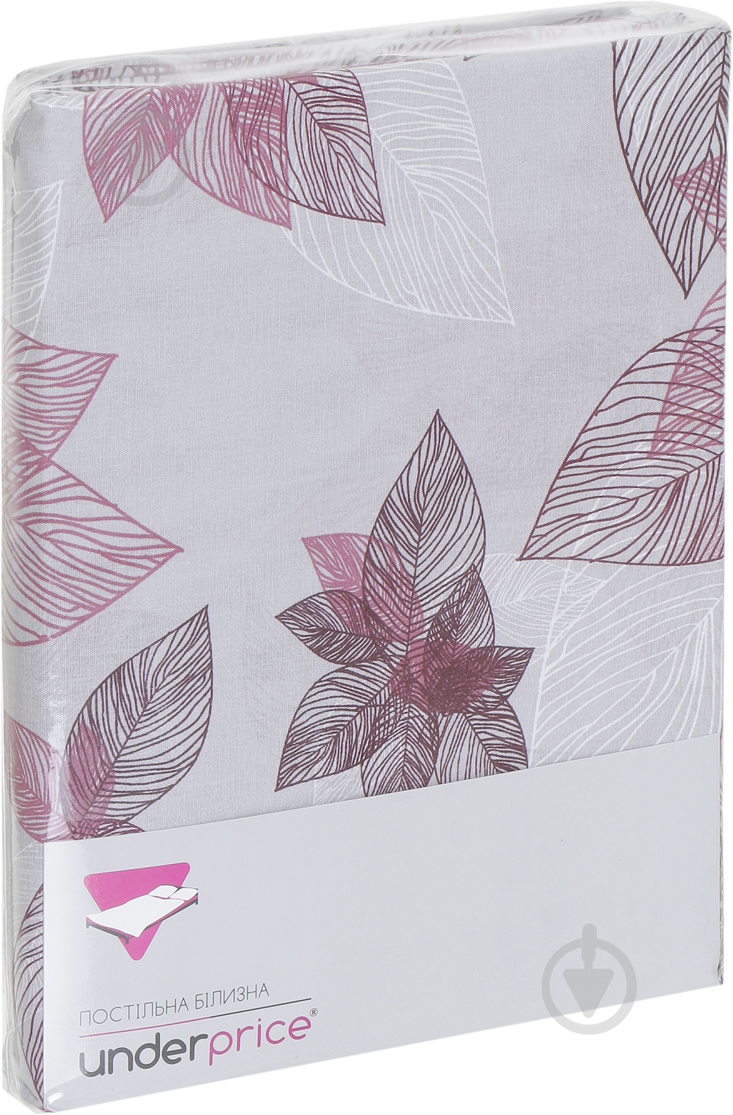 Комплект постільної білизни Leaf 2,0 рожевий із сірим UP! (Underprice) - фото 3 Комплект постільної білизни Leaf 2,0 рожевий із сірим UP! (Underprice) - фото 3