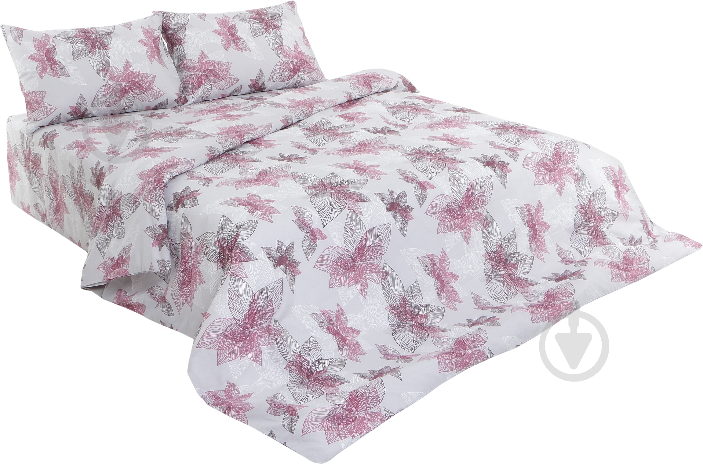 Комплект постільної білизни Leaf 2,0 рожевий із сірим UP! (Underprice) - фото 1 Комплект постільної білизни Leaf 2,0 рожевий із сірим UP! (Underprice) - фото 1