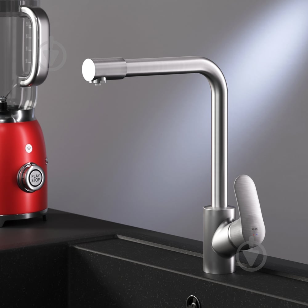 Смеситель для кухни AM.PM с каналом для питьевой воды L-излив сатин F8005711 Like - фото 2 Смеситель для кухни AM.PM с каналом для питьевой воды L-излив сатин F8005711 Like - фото 2