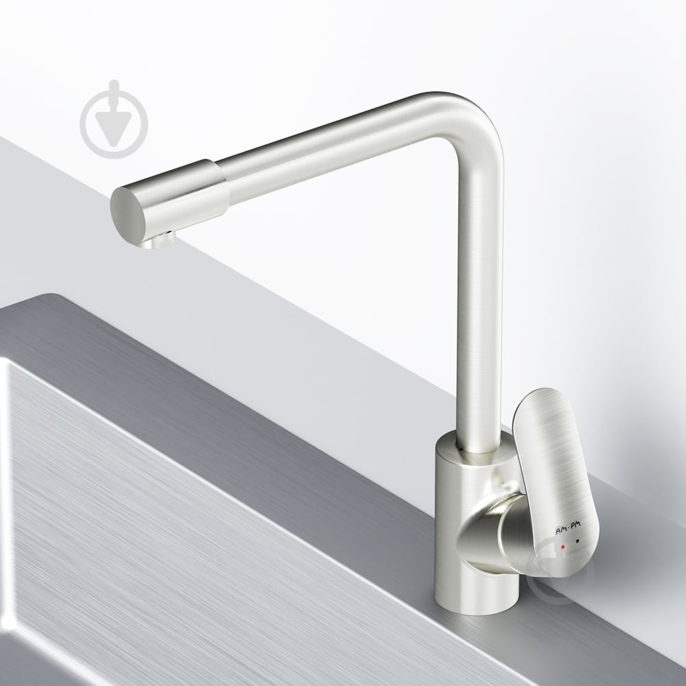 Смеситель для кухни AM.PM с каналом для питьевой воды L-излив сатин F8005711 Like - фото 5 Смеситель для кухни AM.PM с каналом для питьевой воды L-излив сатин F8005711 Like - фото 5
